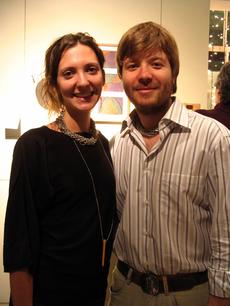 Yale Architecture students Keith Krumwidie and Susan Paradetti model necklaces by Marina Dayton and Louise Smith.