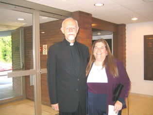 Bishop Rosazza with ADL Education Director Marji Lipshez-Shapiro.