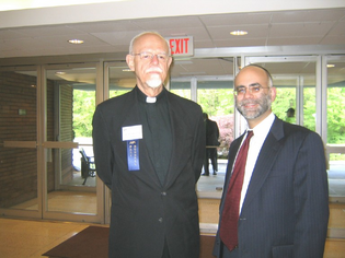 Bishop Rosazza with ADL chief David Waren.