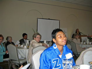 Desiree Dixon, recent Albertus Magnus alumnus and coach of the LEAP girls basketball league.