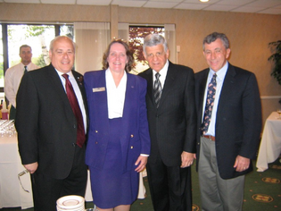 Rich Graber, CEDF's vice-president,, Donna Wertenbach,president and and CEO of CEDF, Ron Shaw, president of Pilot Pen, and keynote speaker John Bello.